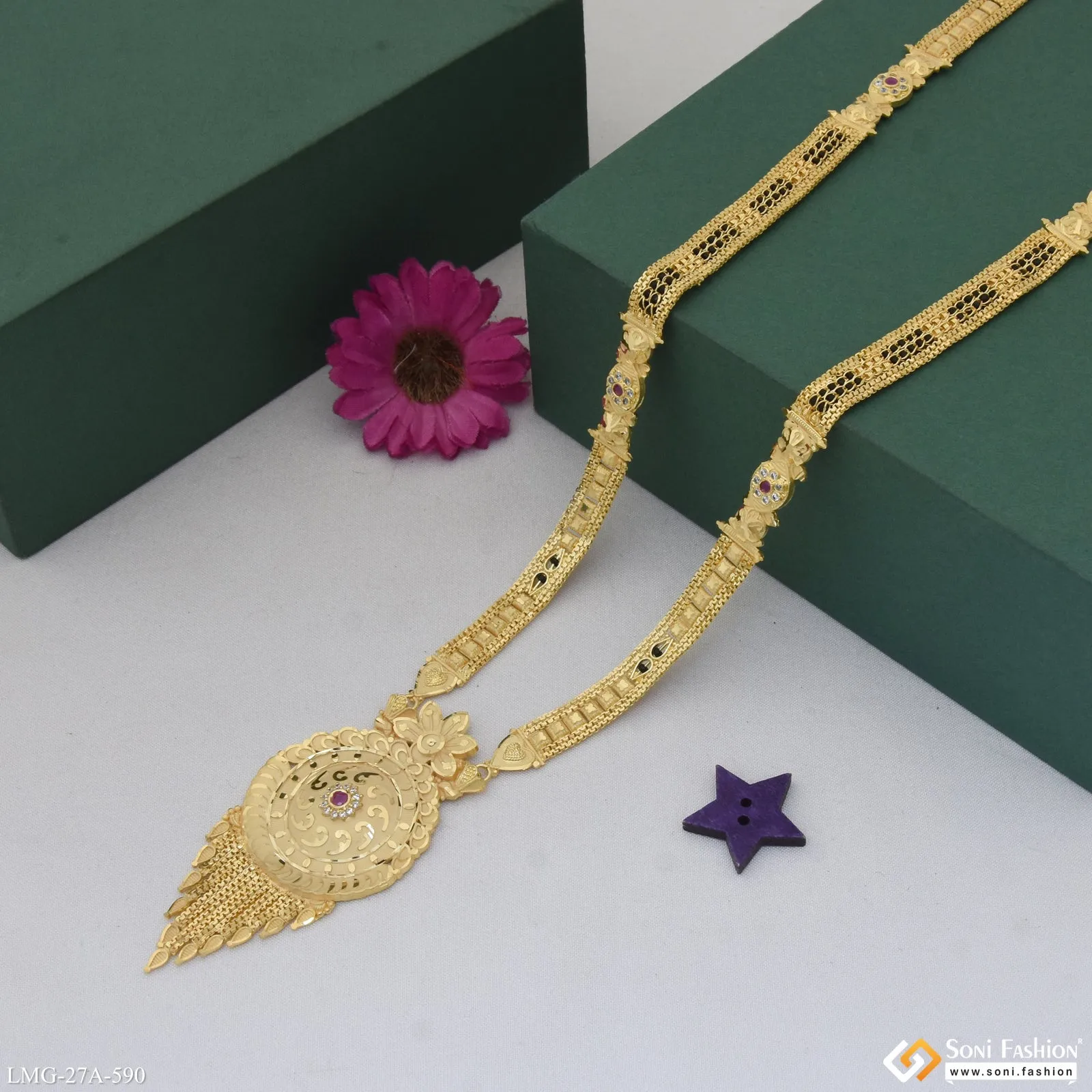 Artisanal Design Gold Plated Mangalsutra for Women - Style A590