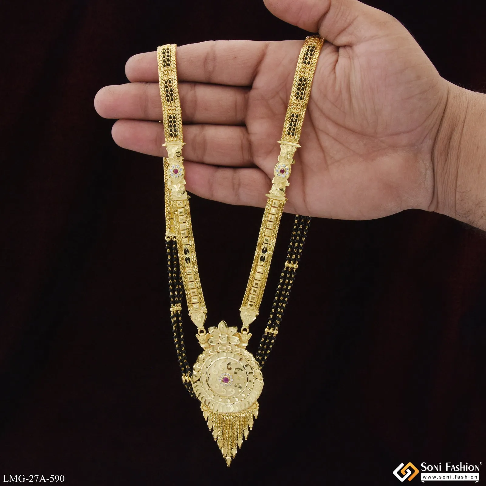 Artisanal Design Gold Plated Mangalsutra for Women - Style A590