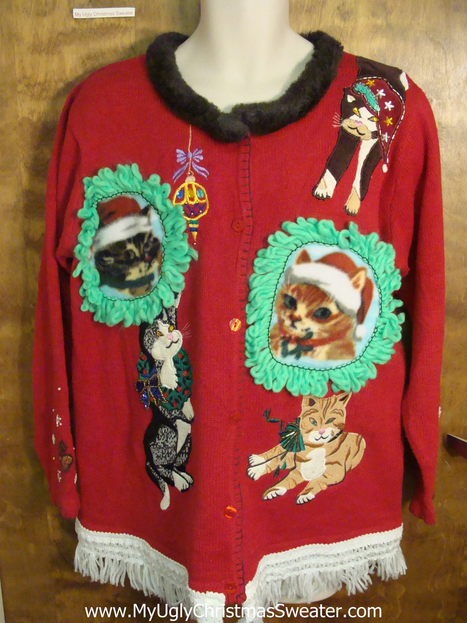 Best 2sided Crazy Cat Lady Ugly Christmas Sweater