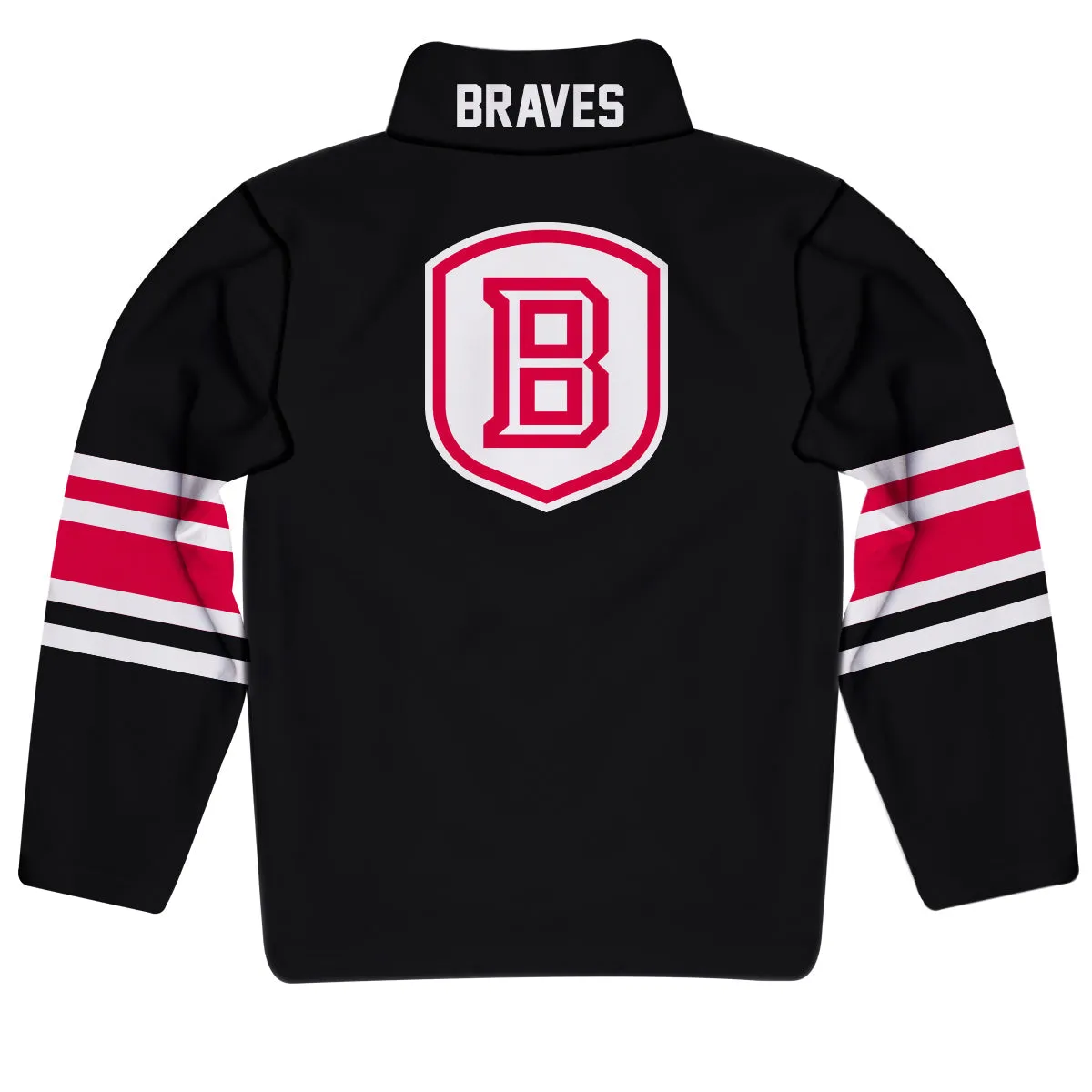Bradley University Braves Game Day Black Quarter Zip Pullover Sweatshirt for Toddlers and Youth