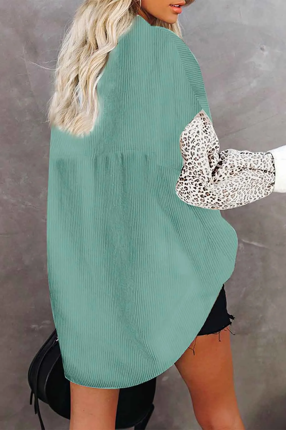 Corduroy Long Sleeve Button Down Shirts Casual Jacket
