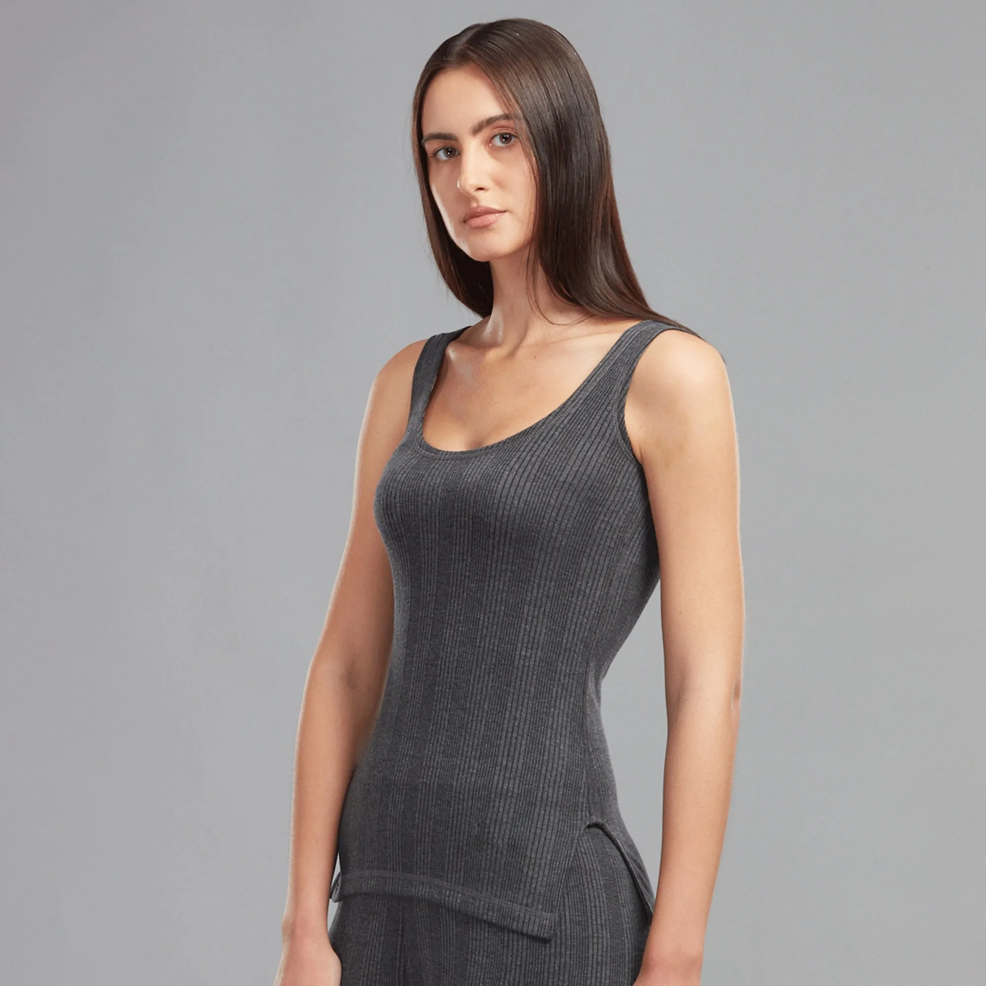 HINT WOMEN'S THERMAL FLARE BIG SLIP CHARCOAL