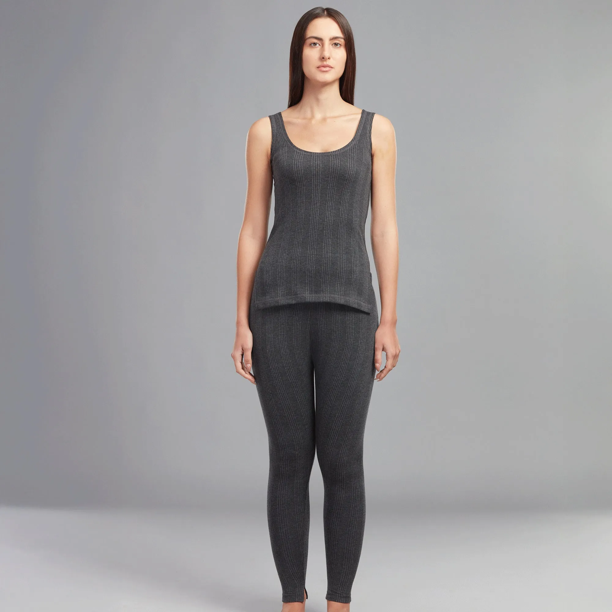 HINT WOMEN'S THERMAL FLARE BIG SLIP CHARCOAL