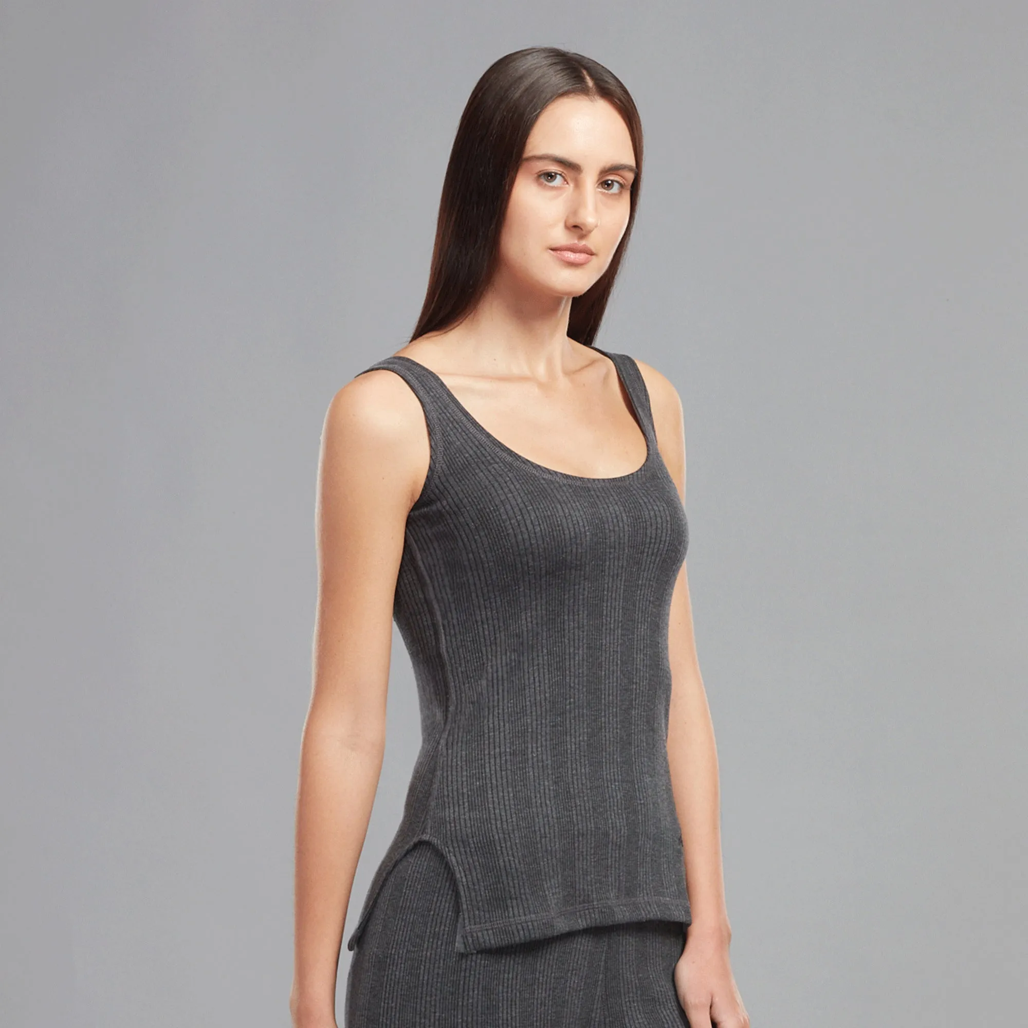 HINT WOMEN'S THERMAL FLARE BIG SLIP CHARCOAL