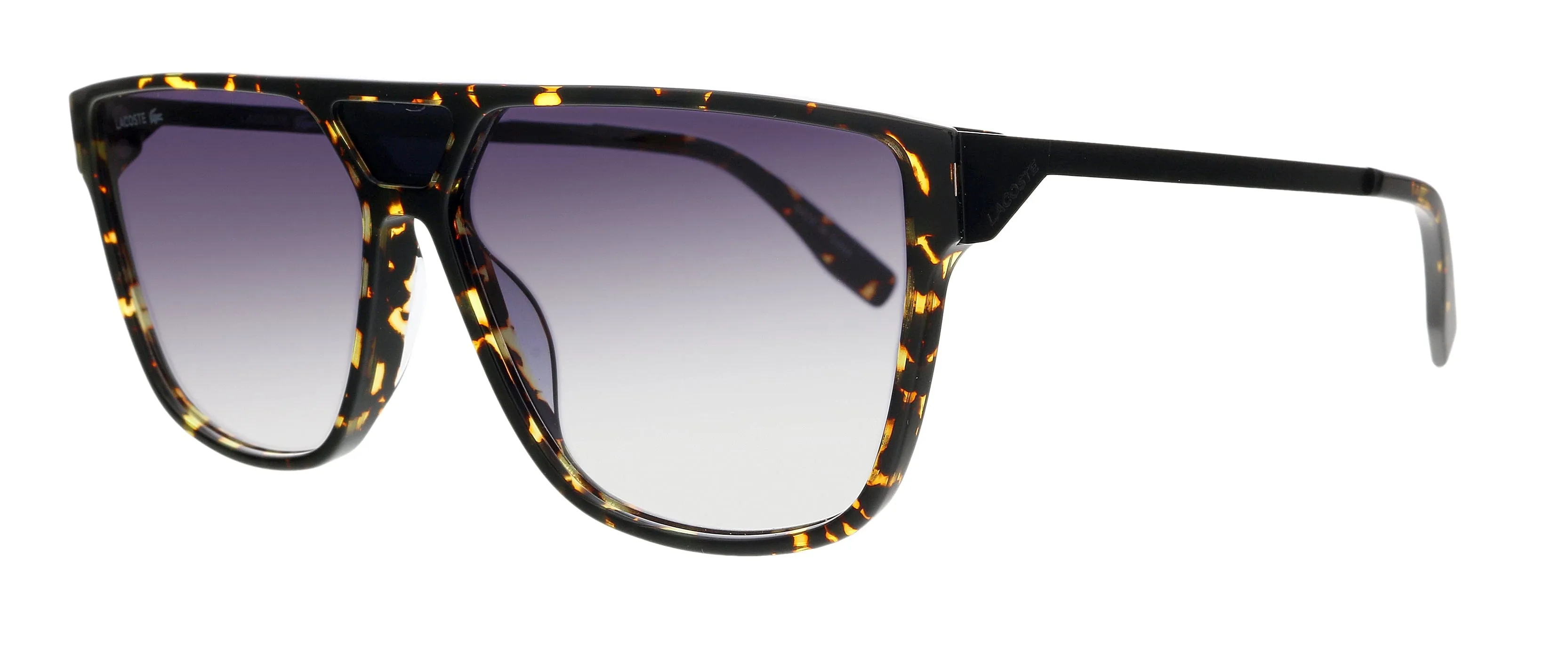 Lacoste L936S 44094 Havana Geometric Square Sunglasses