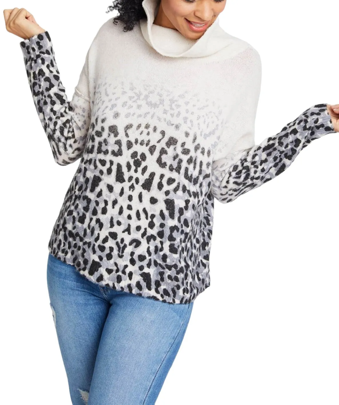 Last Chance! Vintage Havana Faded Leopard Sweater B8710