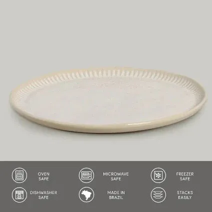 Linhas Bio Latte 10.8" Dinner Plate Set