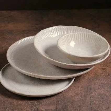 Linhas Bio Latte 10.8" Dinner Plate Set
