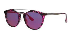 McQ MQ0037S-005 Pink Aviator Sunglasses