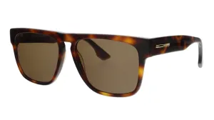 McQ MQ0079S-003 Havana Rectangle Sunglasses