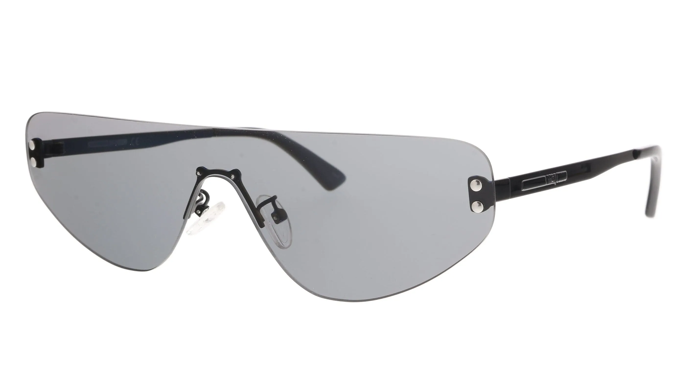 McQ MQ0221S-001 Black Rimless Sunglasses