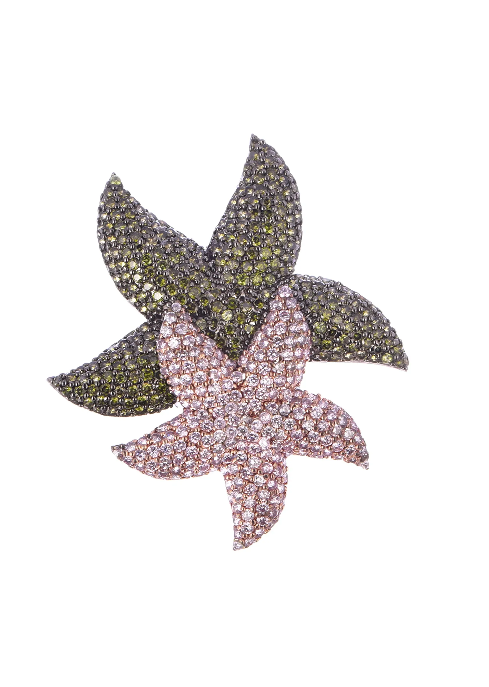 Multicolour Dazzling Diamond Danglers In Mix Metal