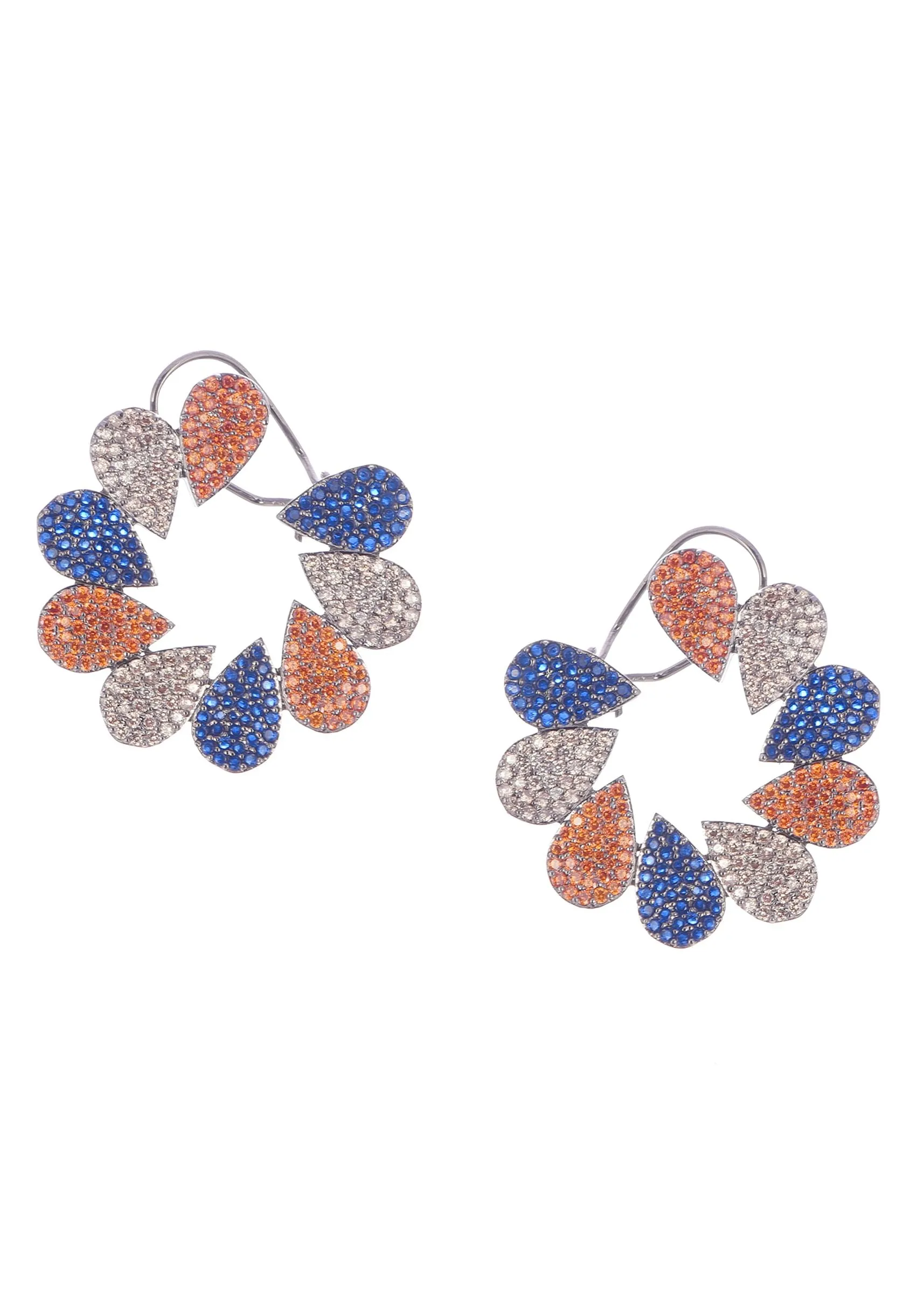Multicolour Diamond Dangler Earrings