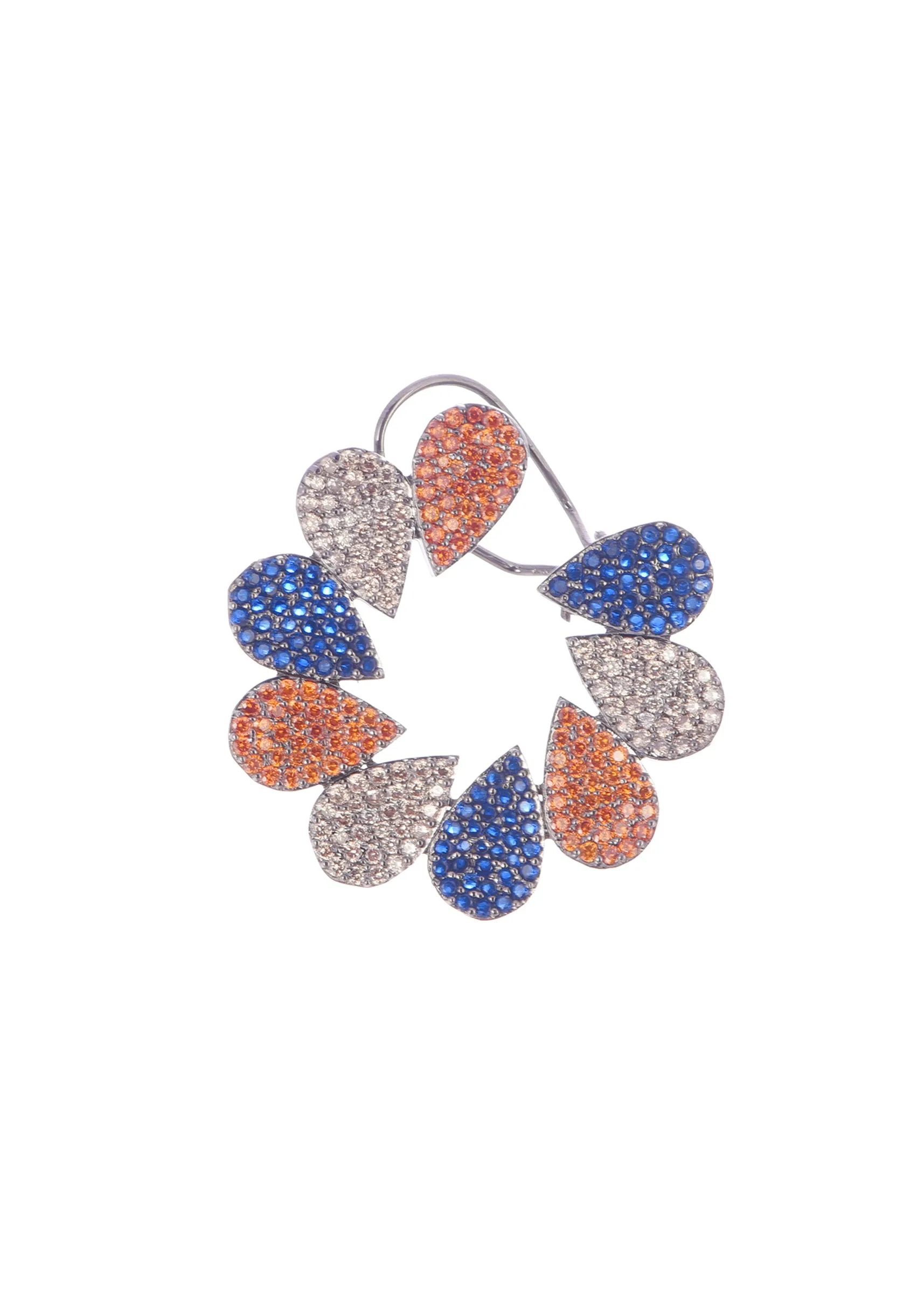 Multicolour Diamond Dangler Earrings