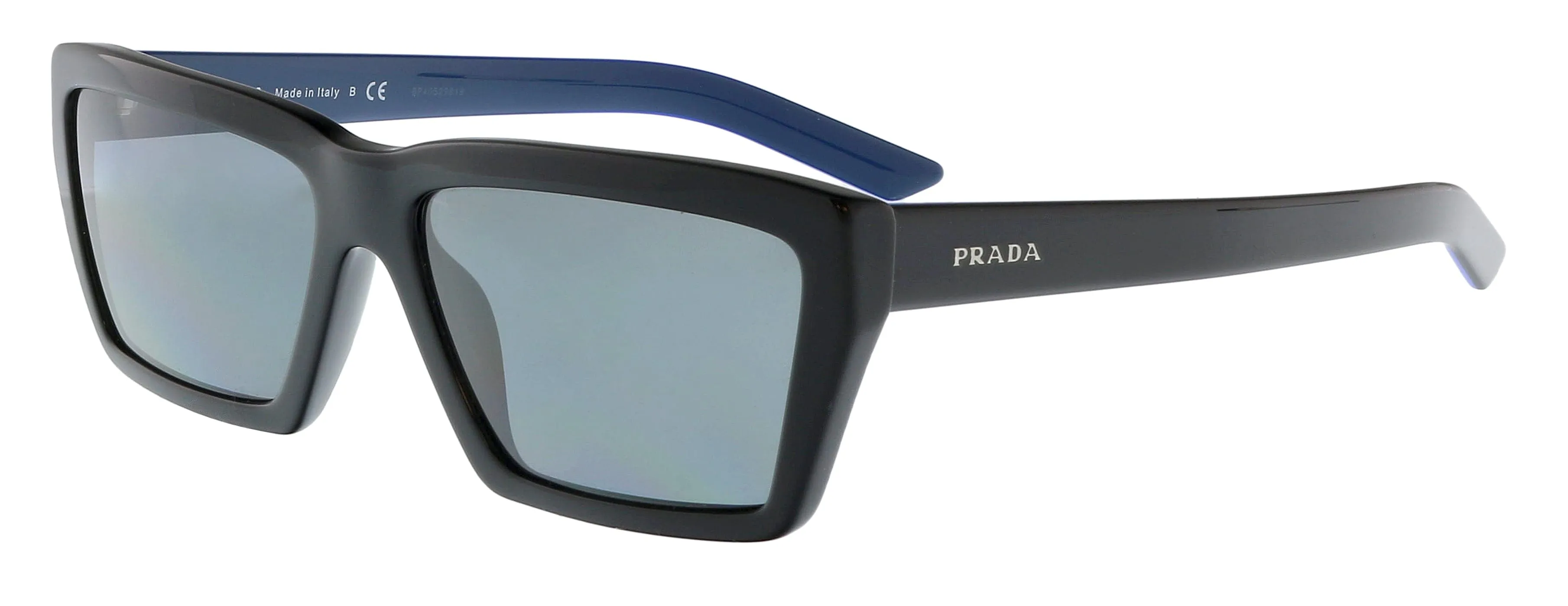 Prada 0PR 04VS 5273C259 Full Rim Black Round Sunglasses