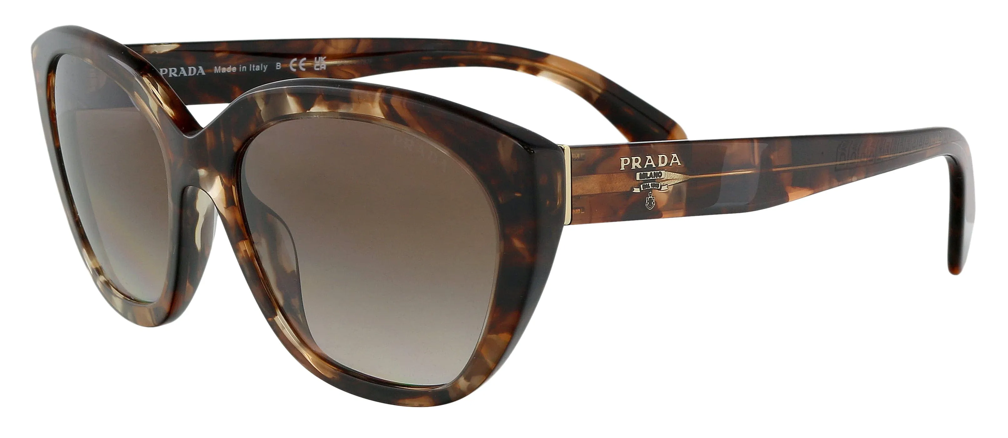 Prada 0PR 16XS 07R0A6 Full Rim Havana  Cateye Sunglasses