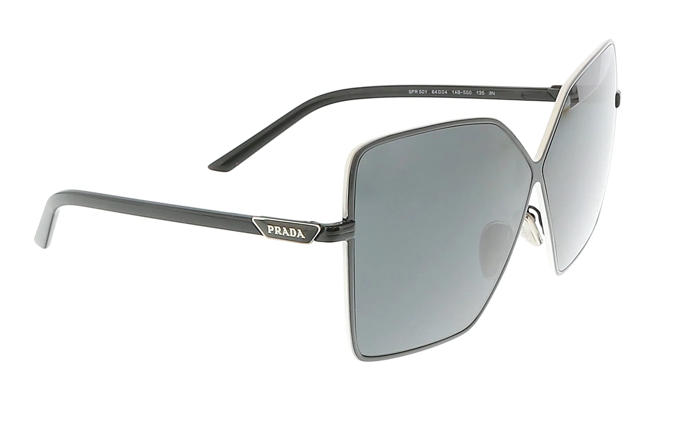 Prada 0PR 50YS 1AB5S064 Black Full rim Square Sunglasses