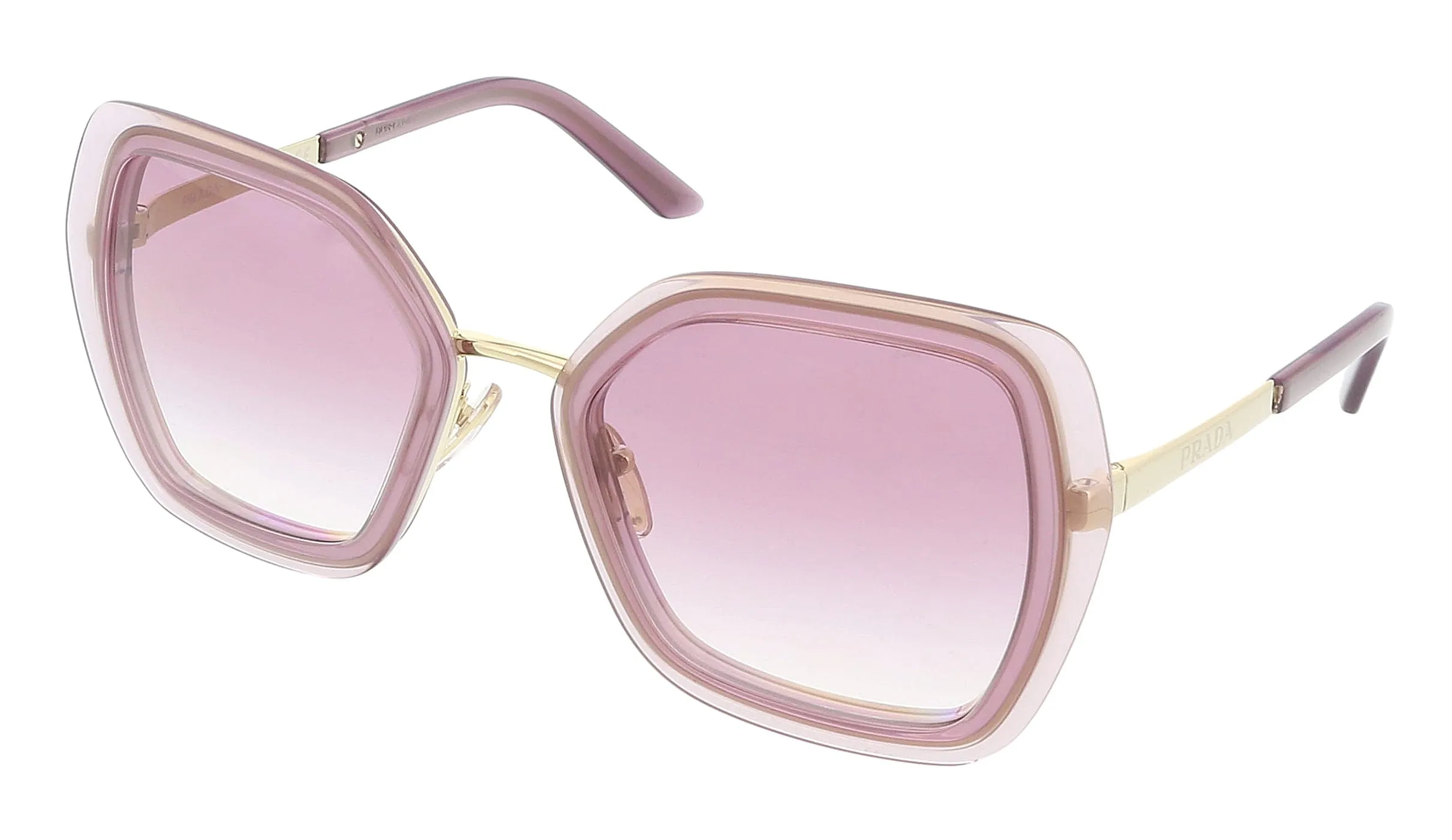 Prada 0PR 53YS 05Y02O53 Square Full Rim Buganville Opal Sunglasses
