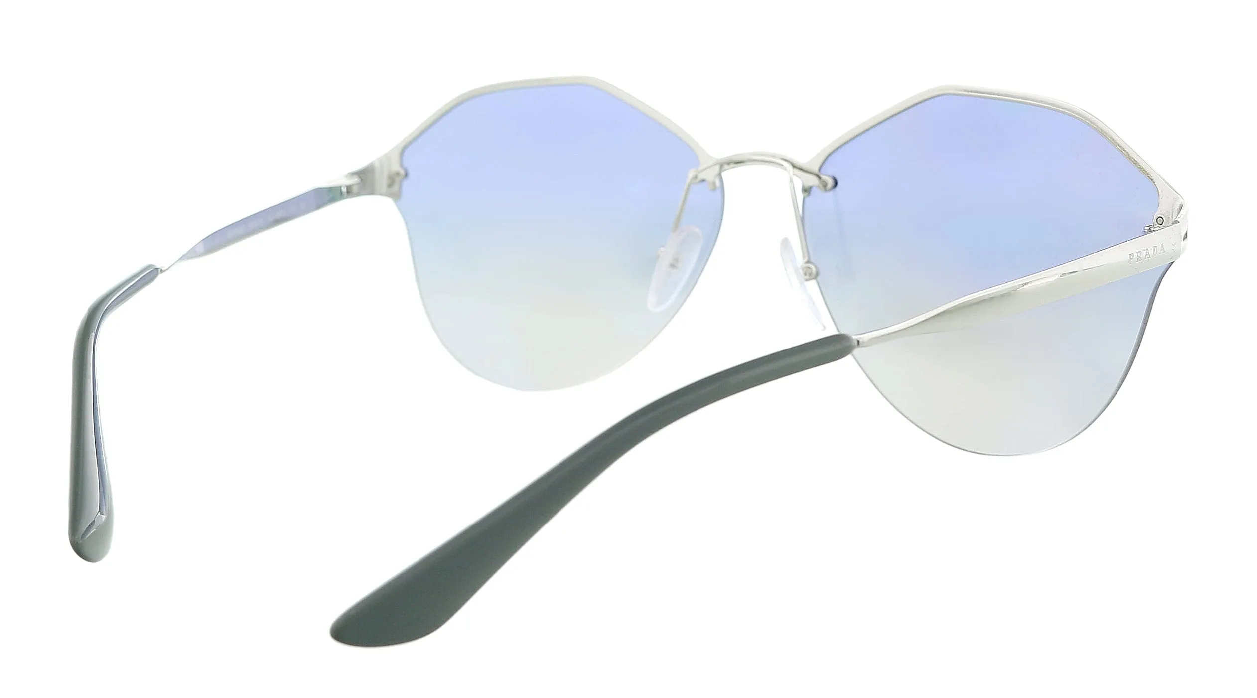 Prada 0PR 64TS 1BC5R0 Cat Walk Silver Cateye  Sunglasses
