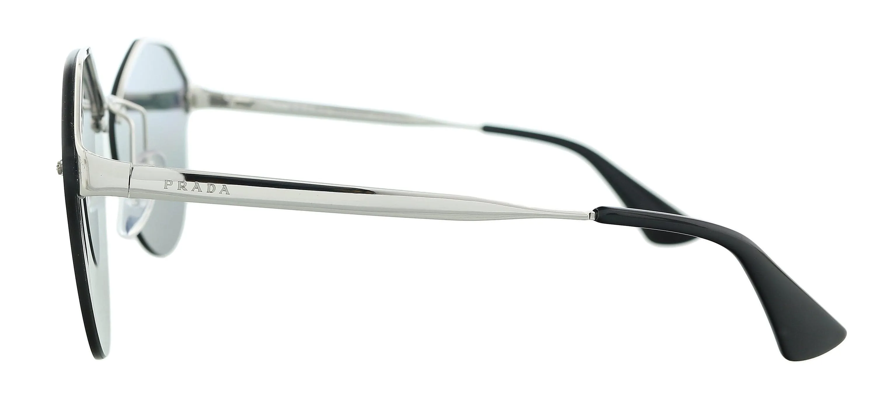 Prada 0PR 64TS 1BC5S0 Cat Walk Silver Cateye  Sunglasses
