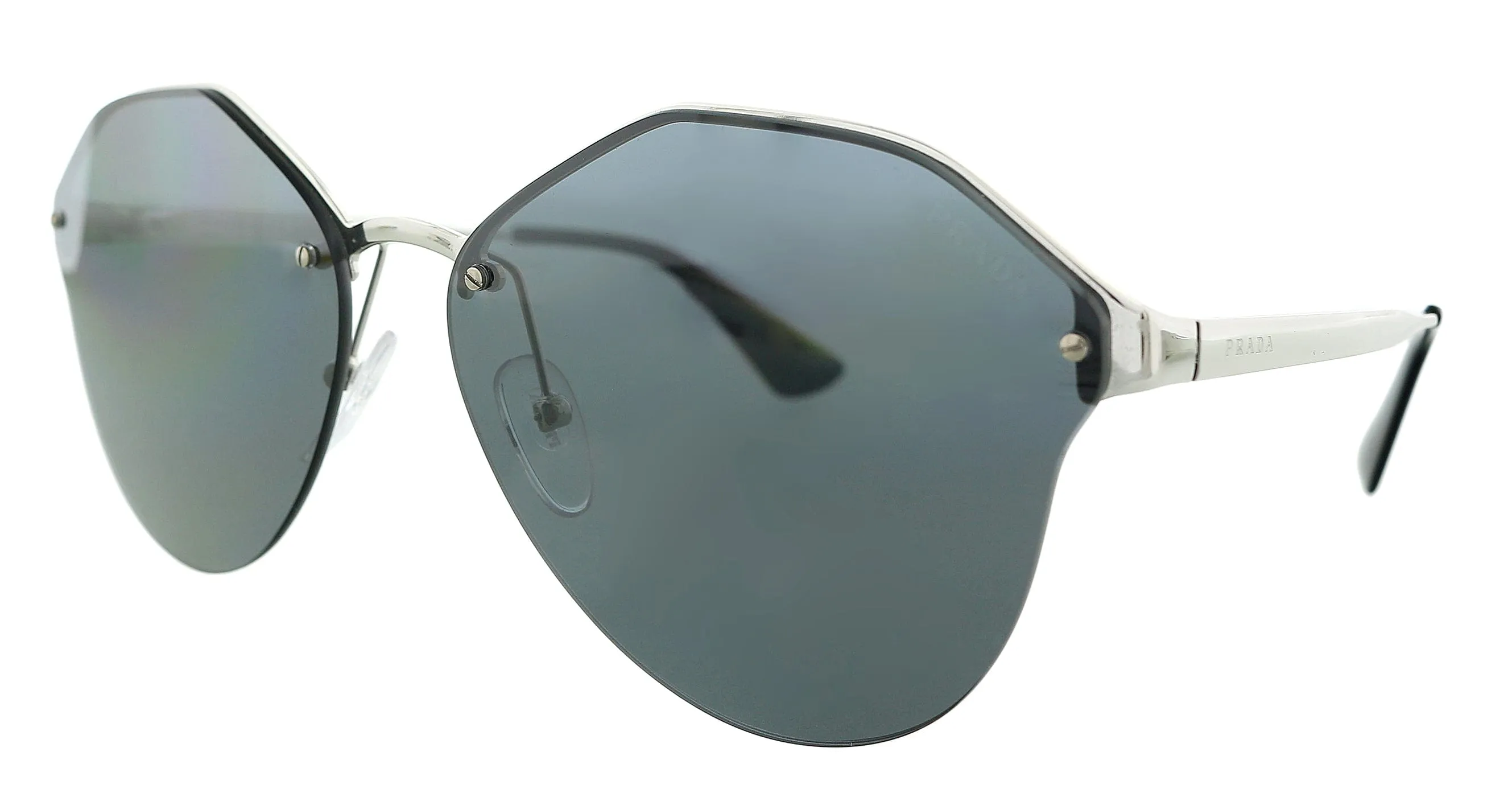 Prada 0PR 64TS 1BC5S0 Cat Walk Silver Cateye  Sunglasses
