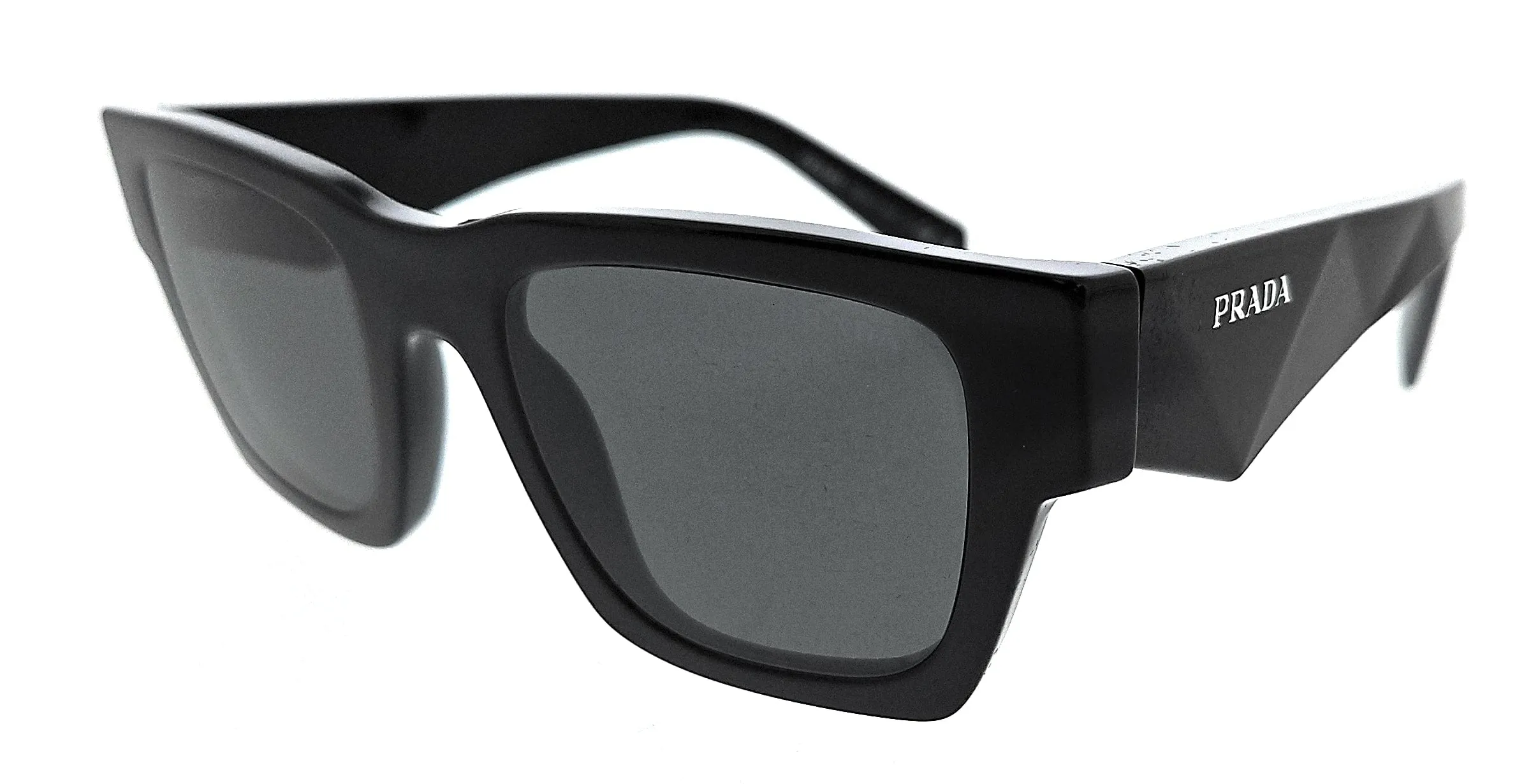 Prada 0PR A06S 16K08Z Black Square Sunglasses