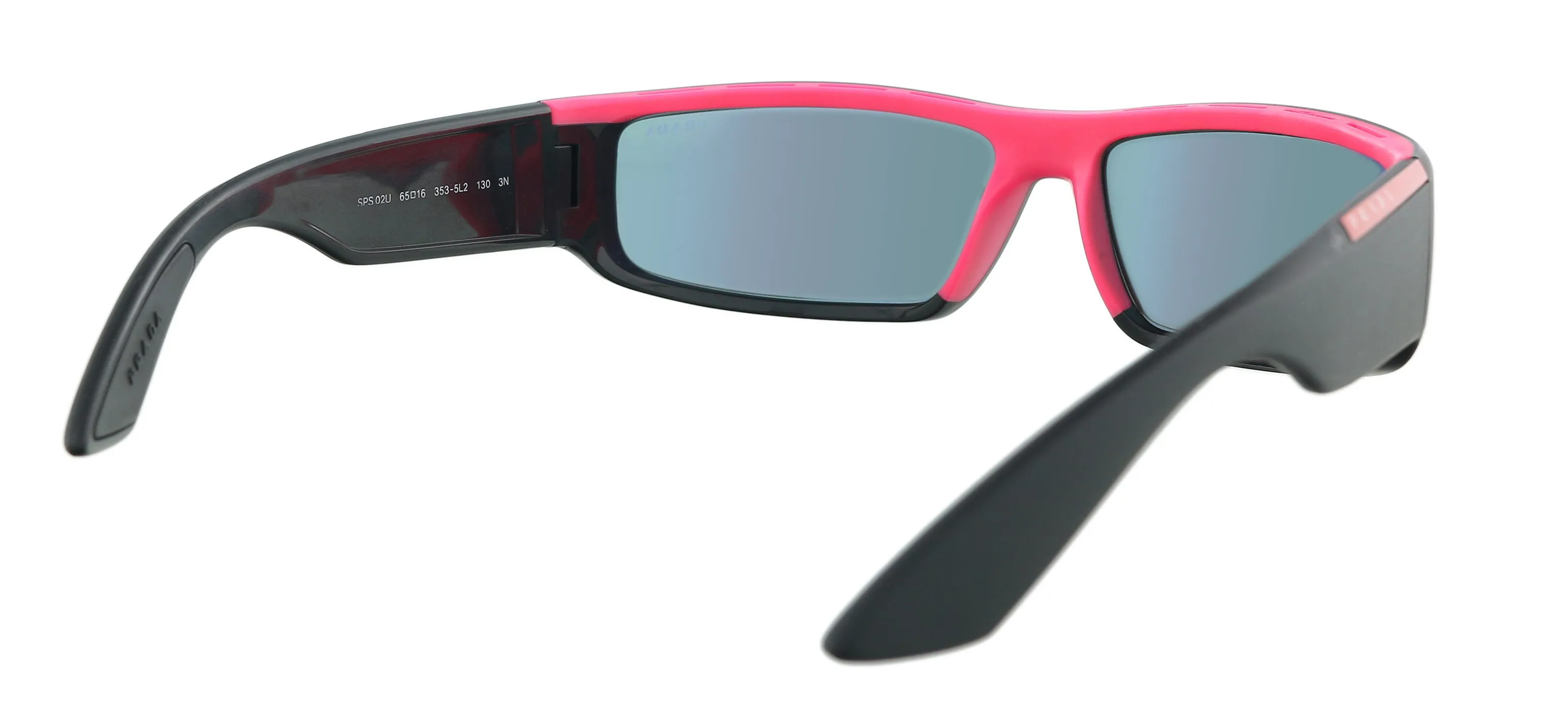 Prada Sport 0PS 02US 3535L2 Black Rectangle Sunglasses