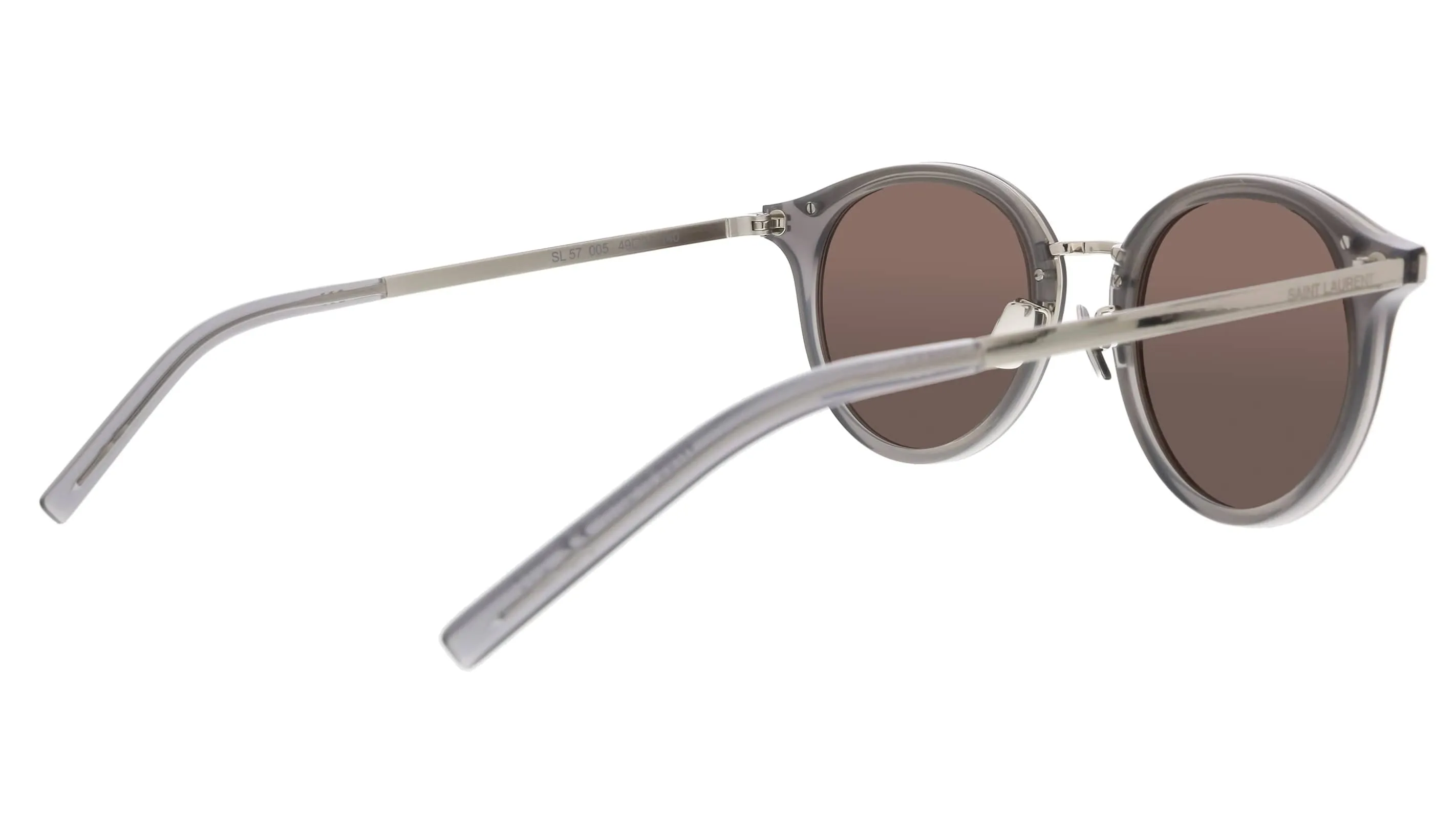 Saint Laurent SL 57-005  Silver  Round Sunglasses