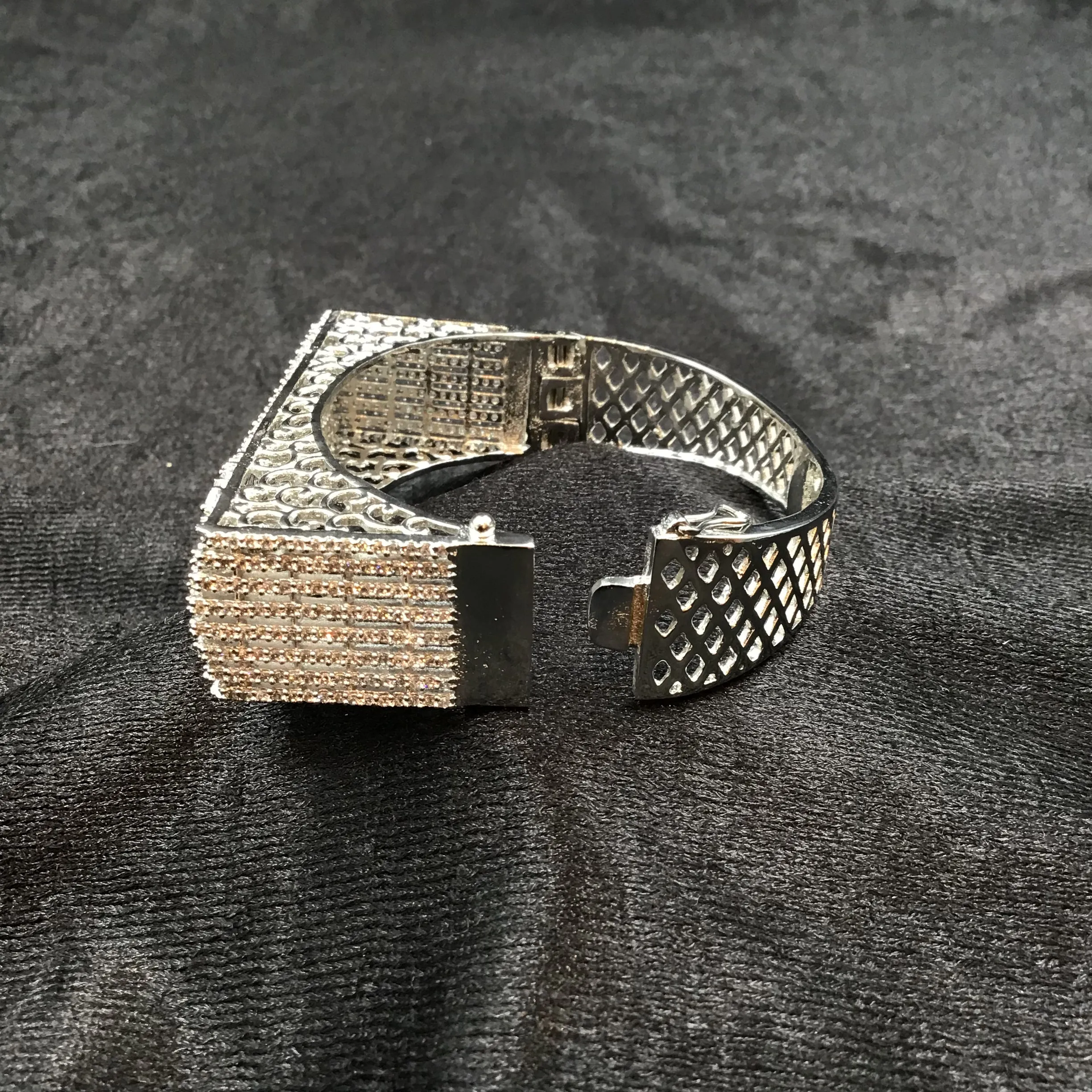 Silver Plated Stylish Zircon/AD Bracelet 16848-3996