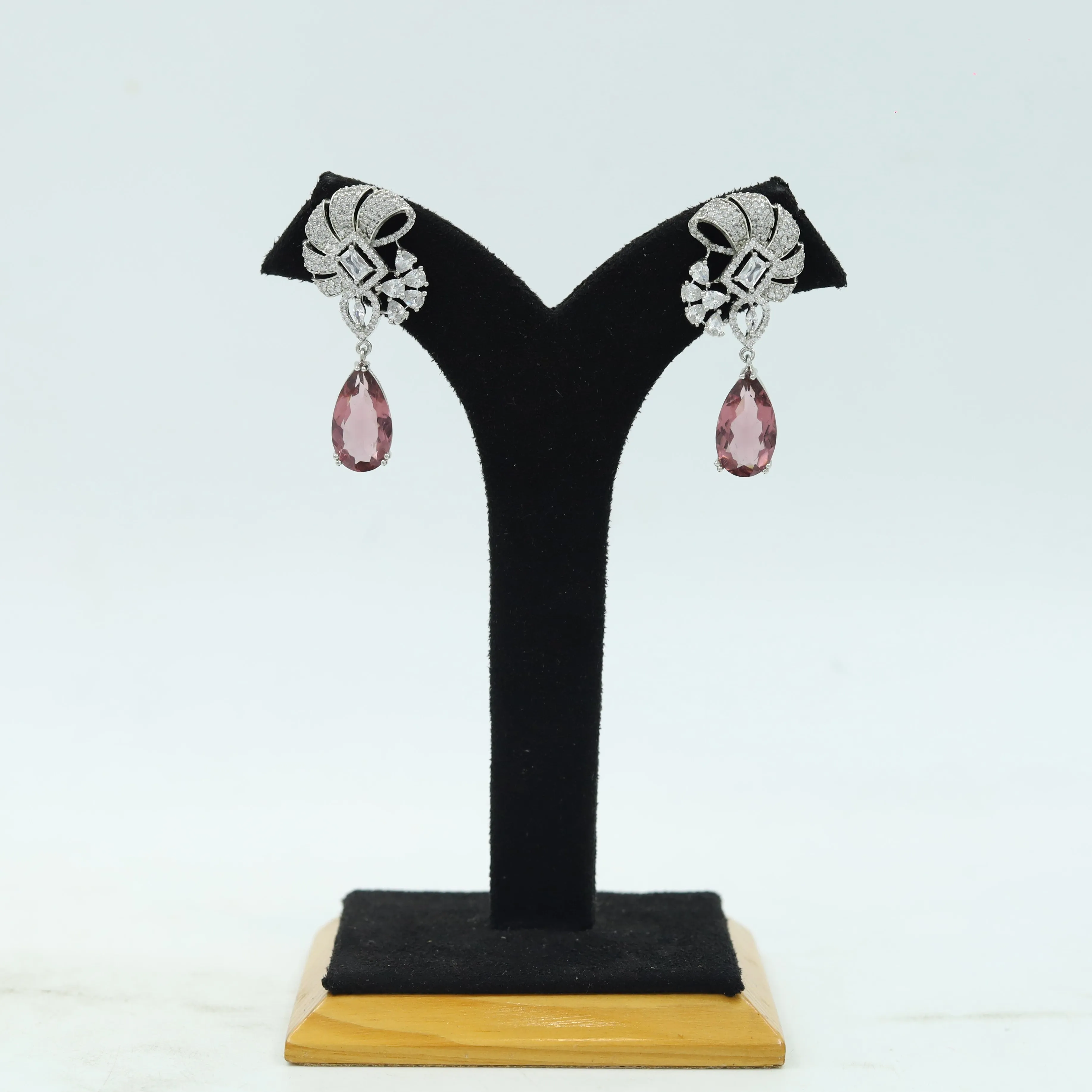 Silver Polish Zircon/AD Earring 6694-69