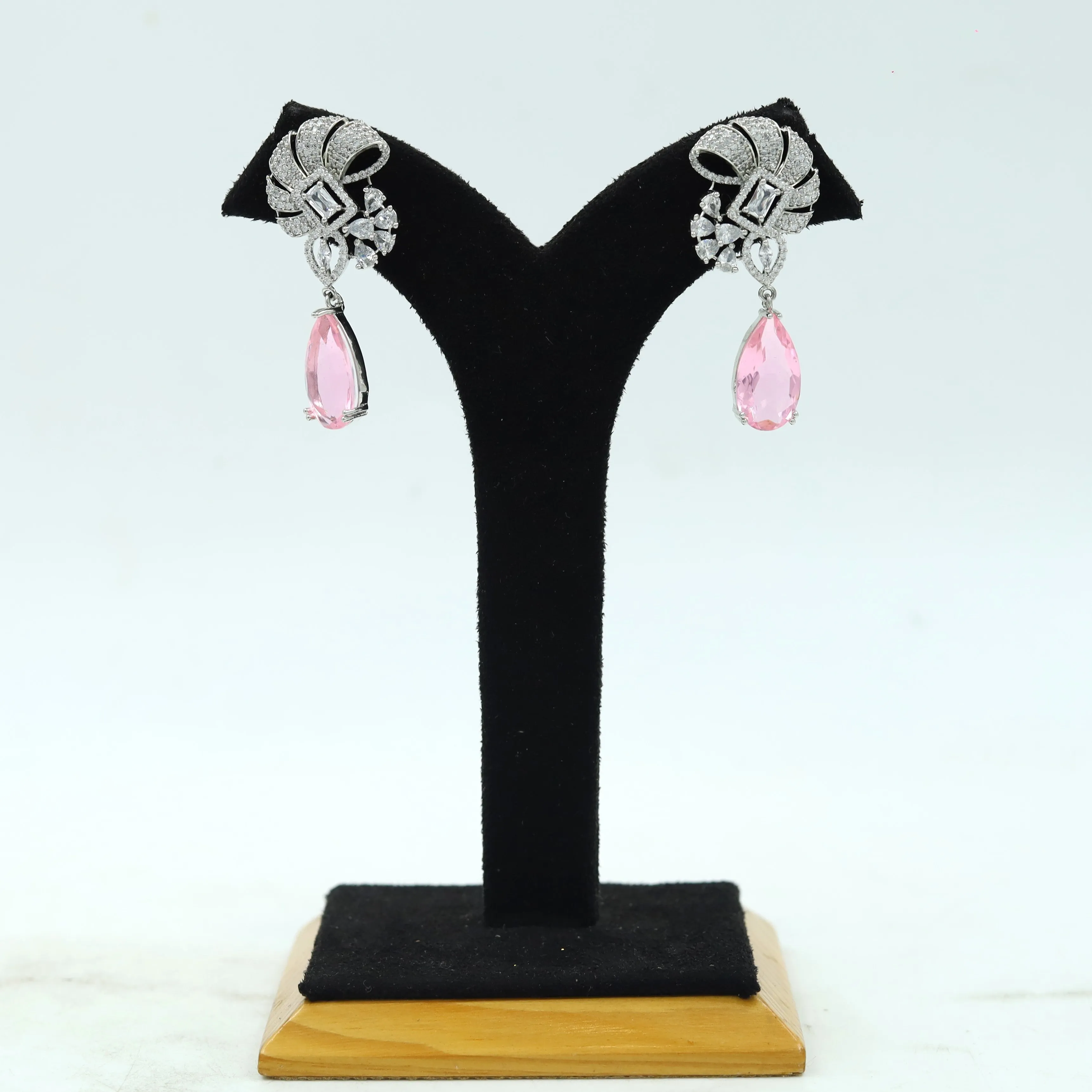 Silver Polish Zircon/AD Earring 6694-69