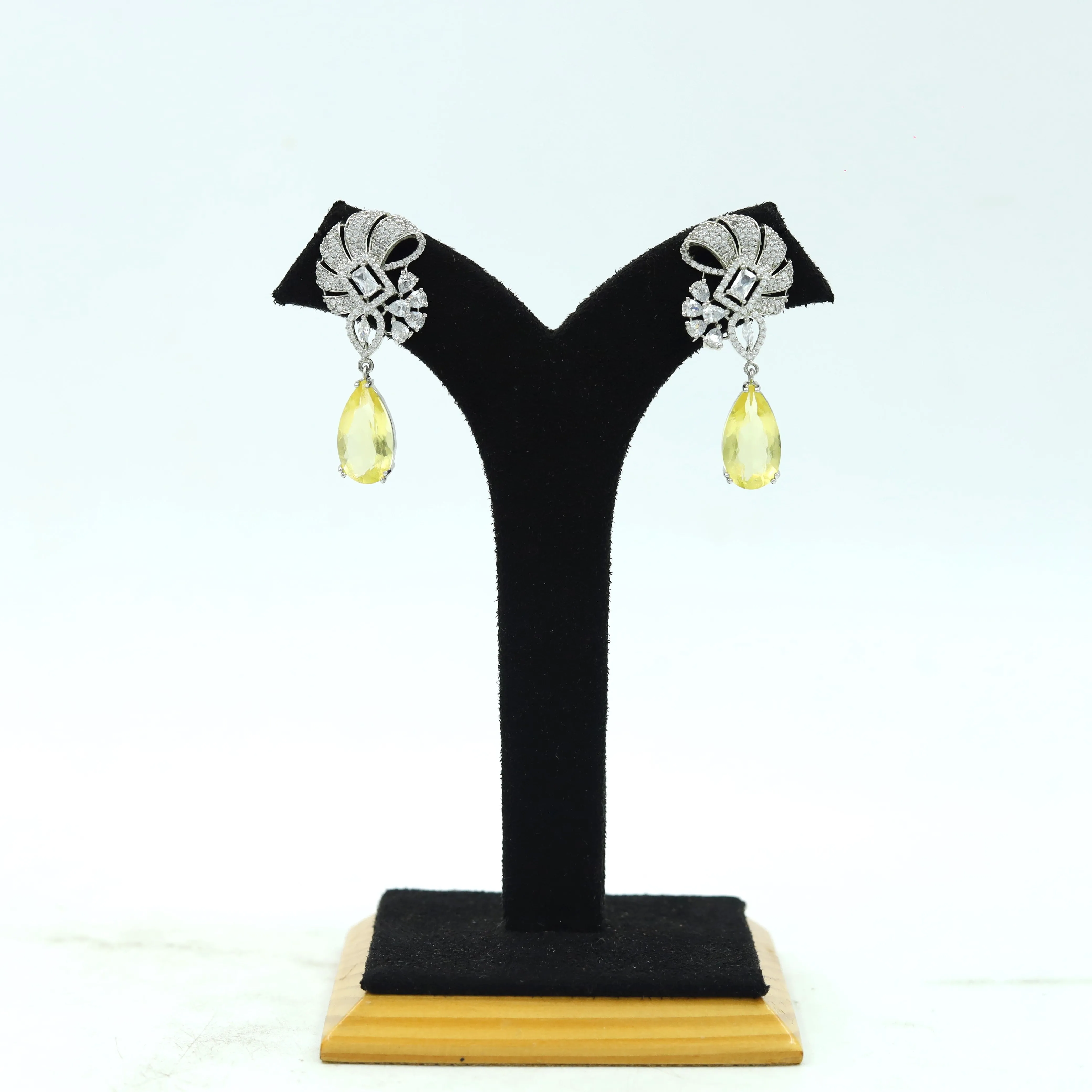 Silver Polish Zircon/AD Earring 6694-69