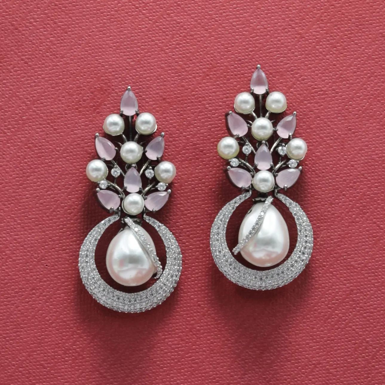 Stylish Light Weight Zircon/AD Earring 16457-3604