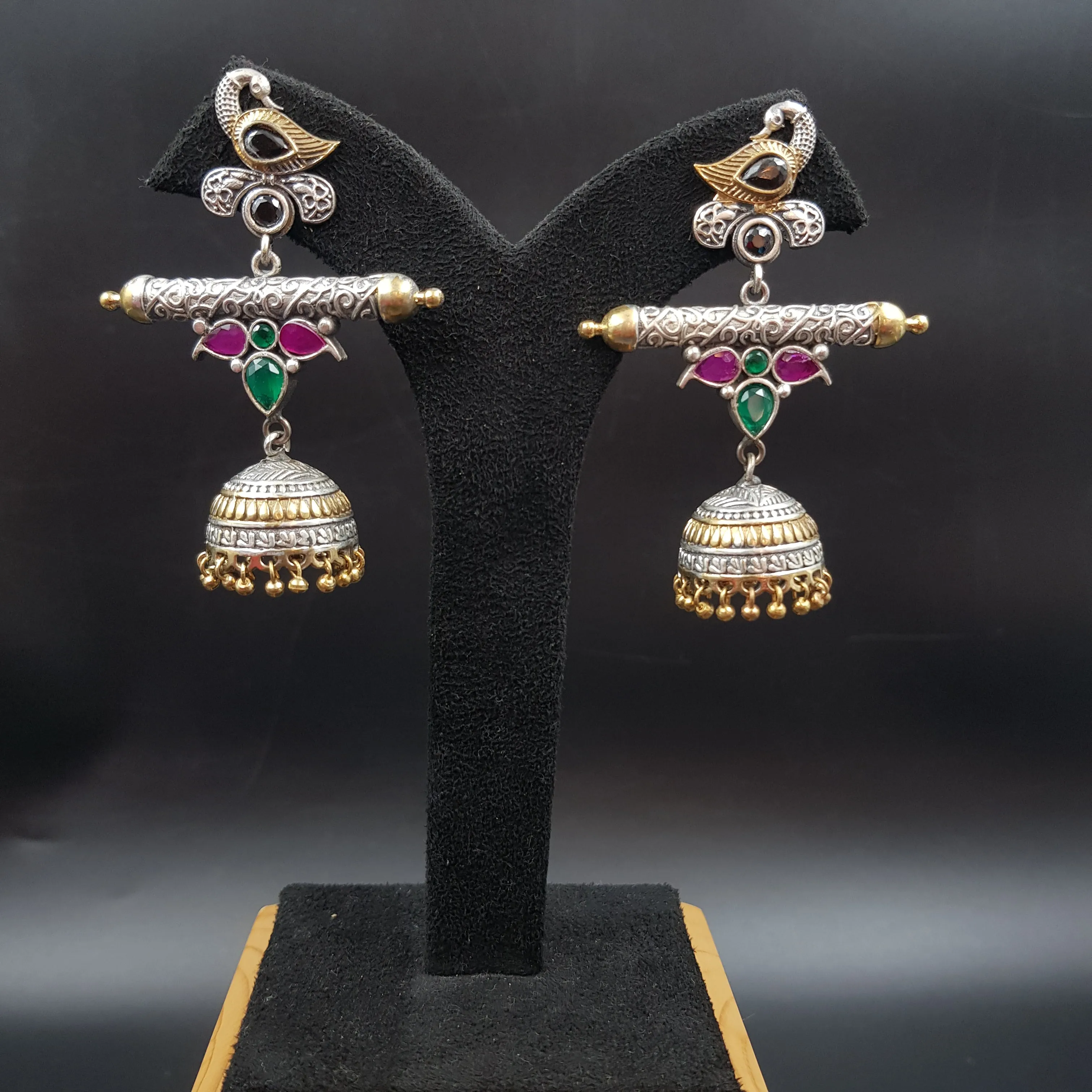 Stylish Oxidized Jhumki 1075-5140