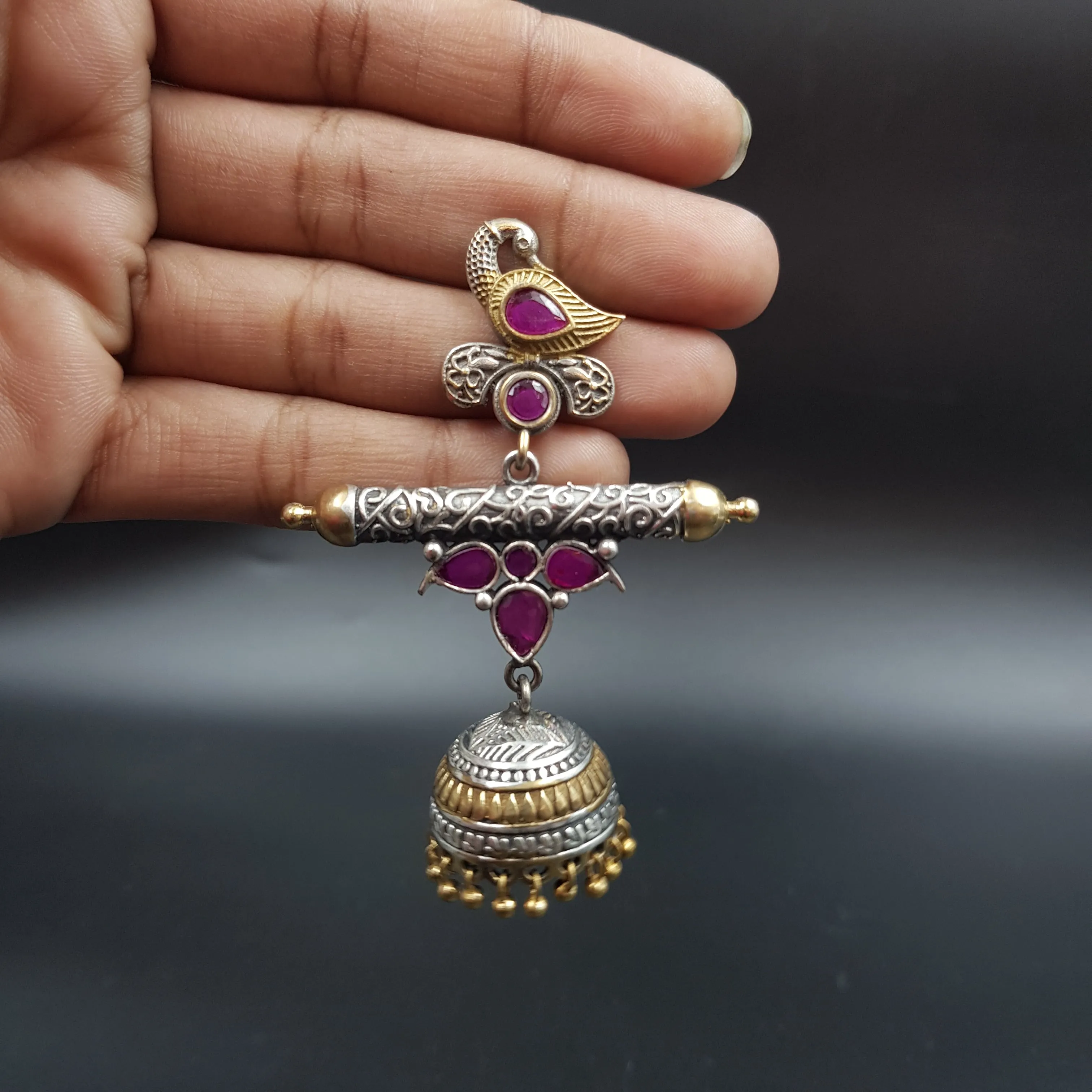 Stylish Oxidized Jhumki 1075-5140