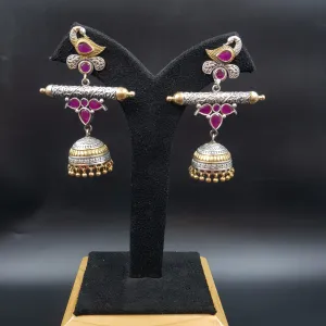 Stylish Oxidized Jhumki 1075-5140