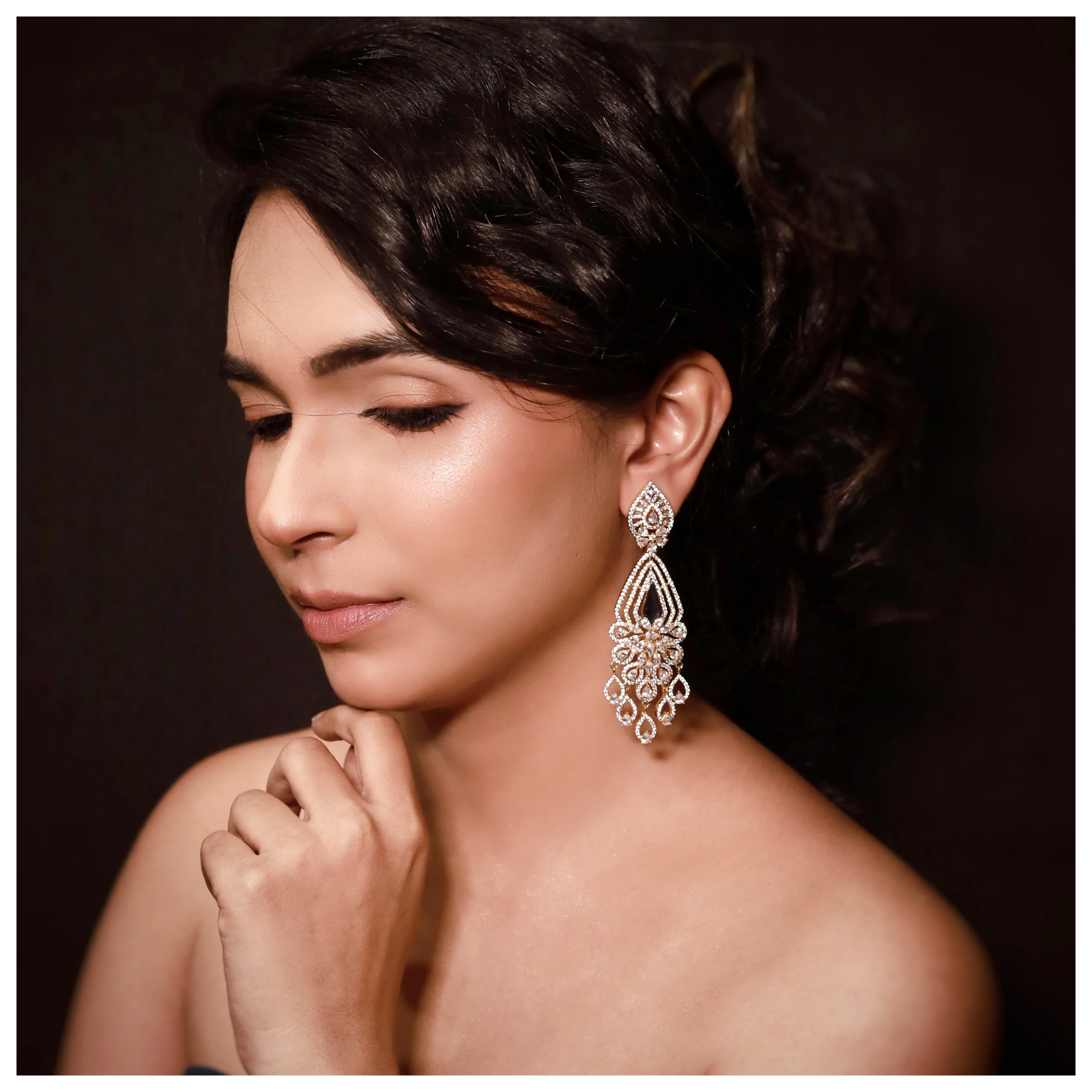 Stylish Zircon/AD Earrings 6550-1225