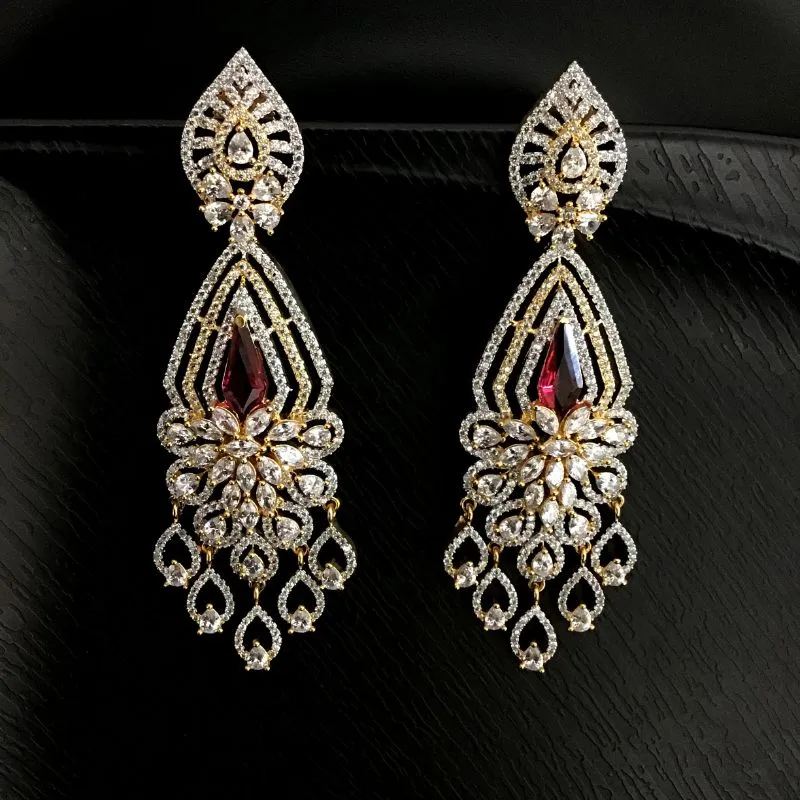 Stylish Zircon/AD Earrings 6550-1225