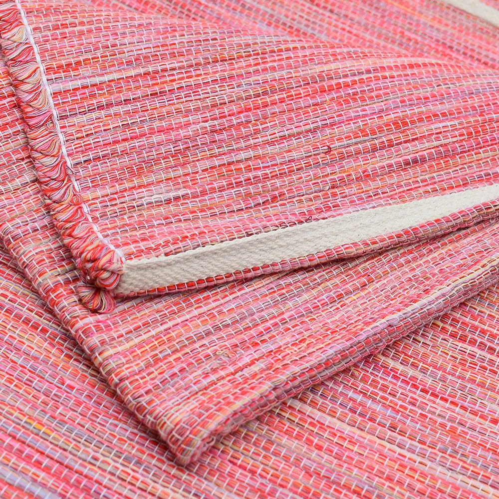 Tapis artisanal en fibres naturelles 200x150 - Rose