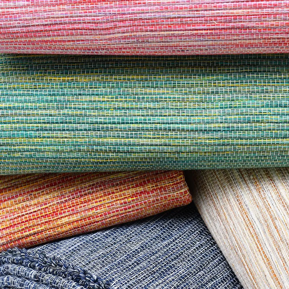 Tapis artisanal en fibres naturelles 200x150 - Vert