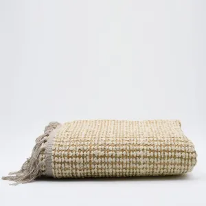 Tapis artisanal en sisal et coton 160x95 - Blanc