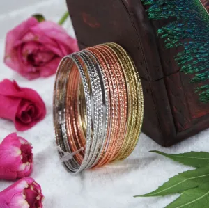 Three Tone Stylish Designed Bangles