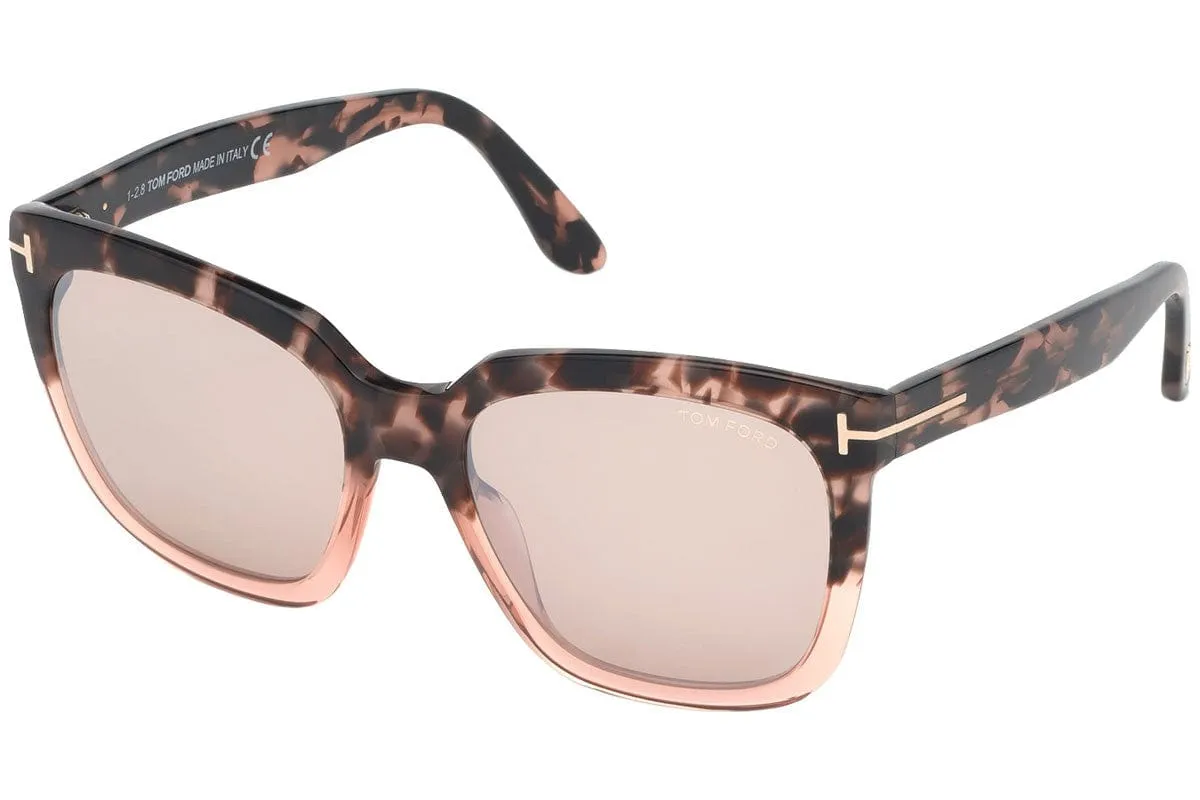 Tom Ford FT0502 55G Havana Rectangle Amarra Sunglasses