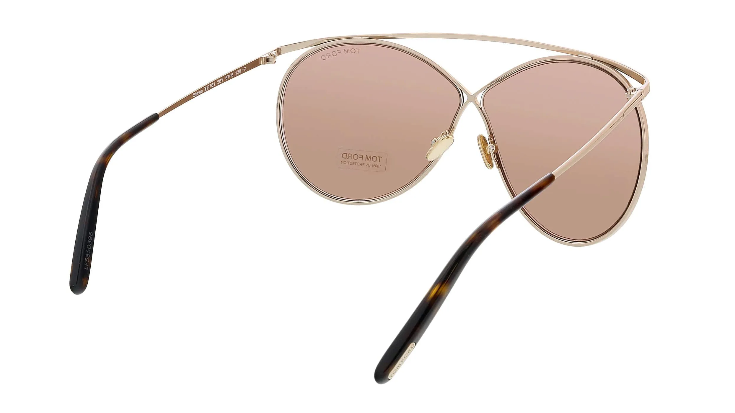 Tom Ford FT0761 28Y Gold Round Stevie Sunglasses